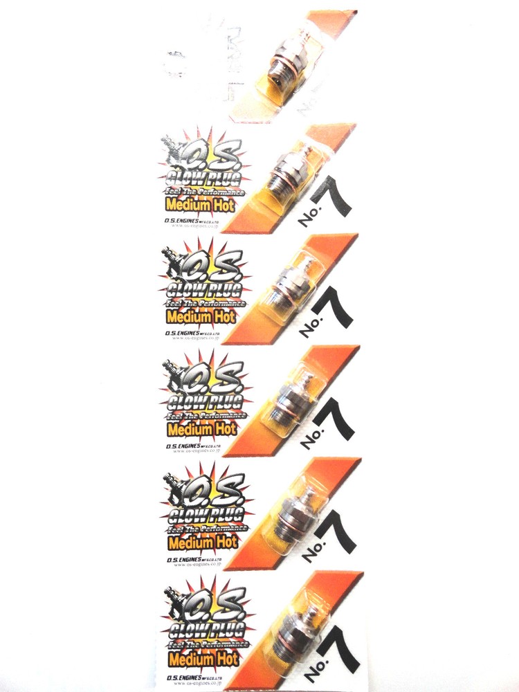 OS No.7 #7 Medium Nitro Glow Plug - 6 Pack 71607100