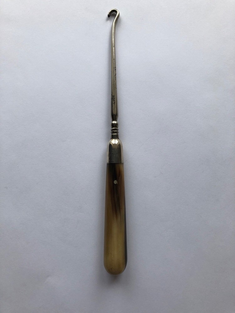Antique Solid Silver Boot Hook 1899