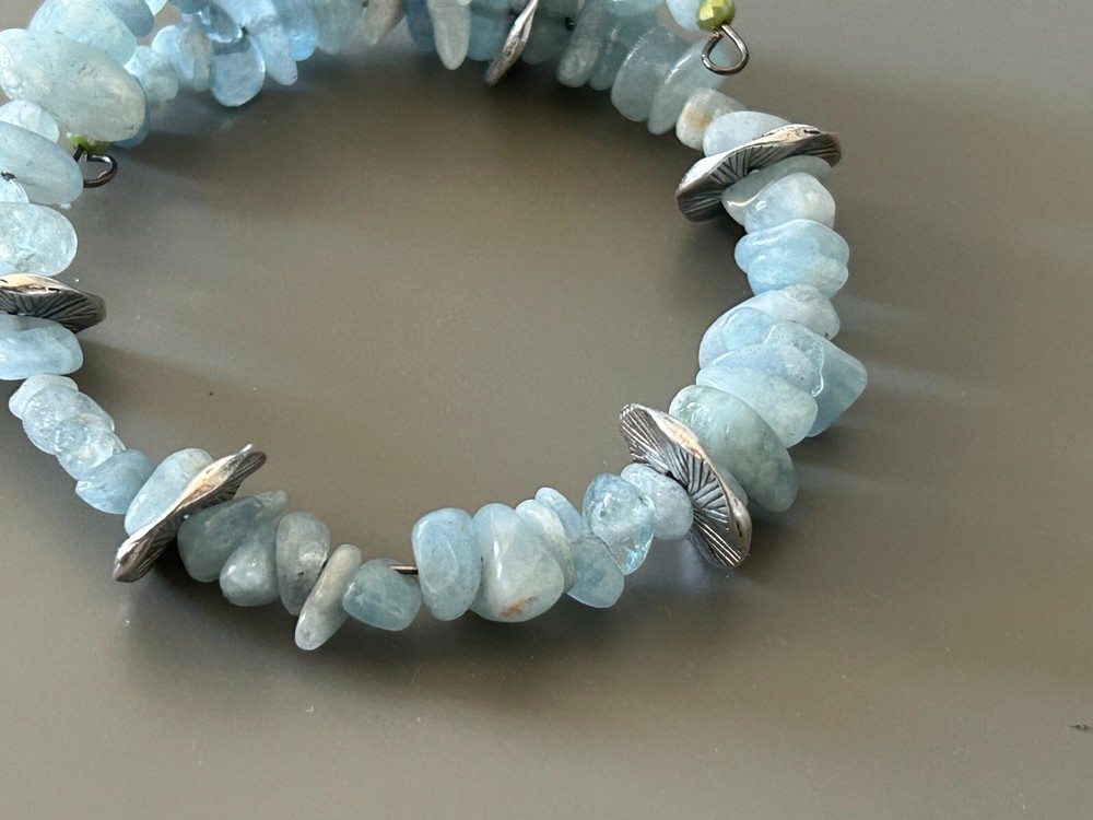 Chip Beed Wrap Bracelet 23016 - Blue