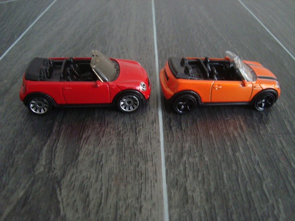 2 Different Colour Matchbox Mini Cooper S Cabrio - Mint Condition