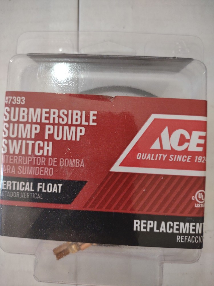 Ace 47393 Replacement Submersible Sump Pump Switch Vertical Float