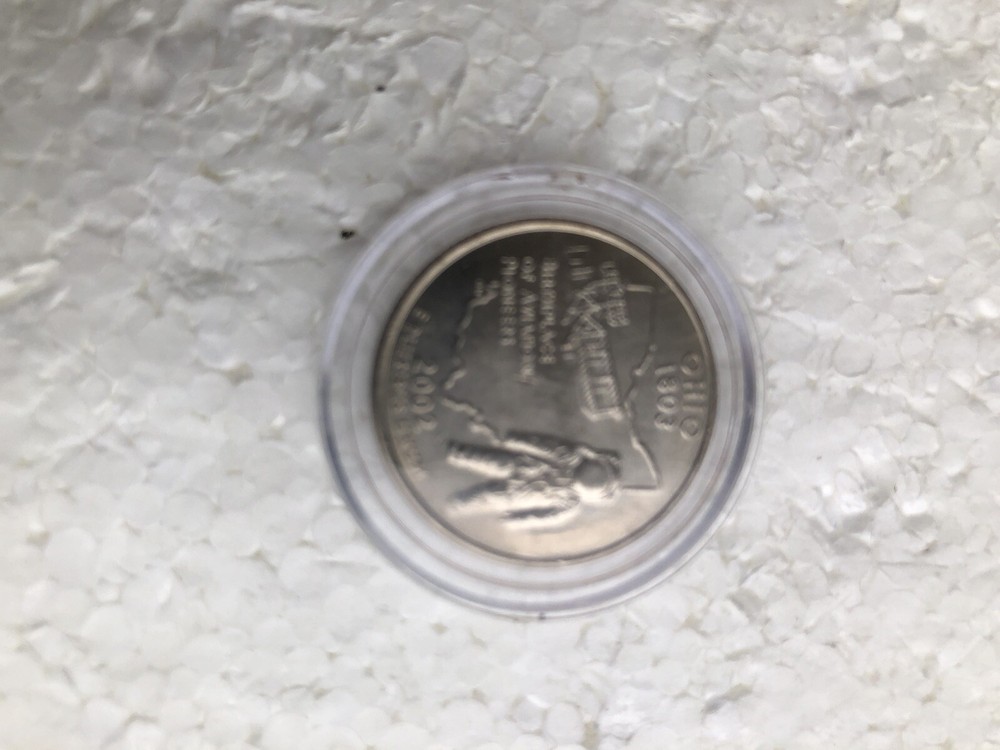 2002-D Ohio State Quarter Uncirculated in a Protective Plastic Capsule