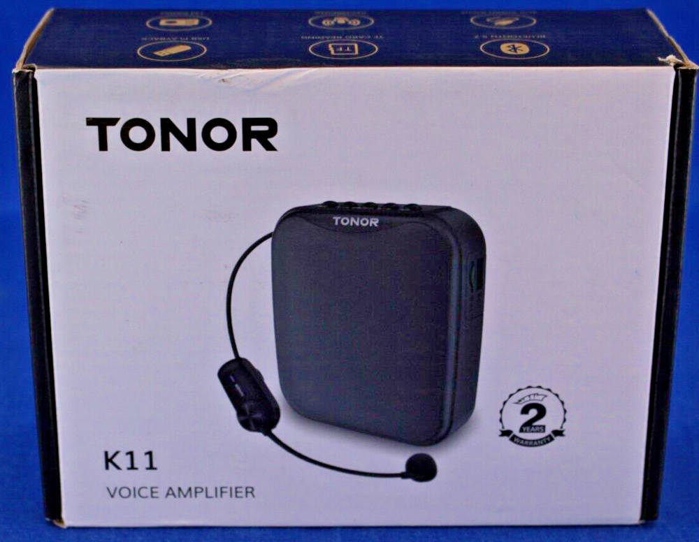 W WINBRIDGE 25W Bluetooth Voice Amplifier with Two Wireless Headset Microphones