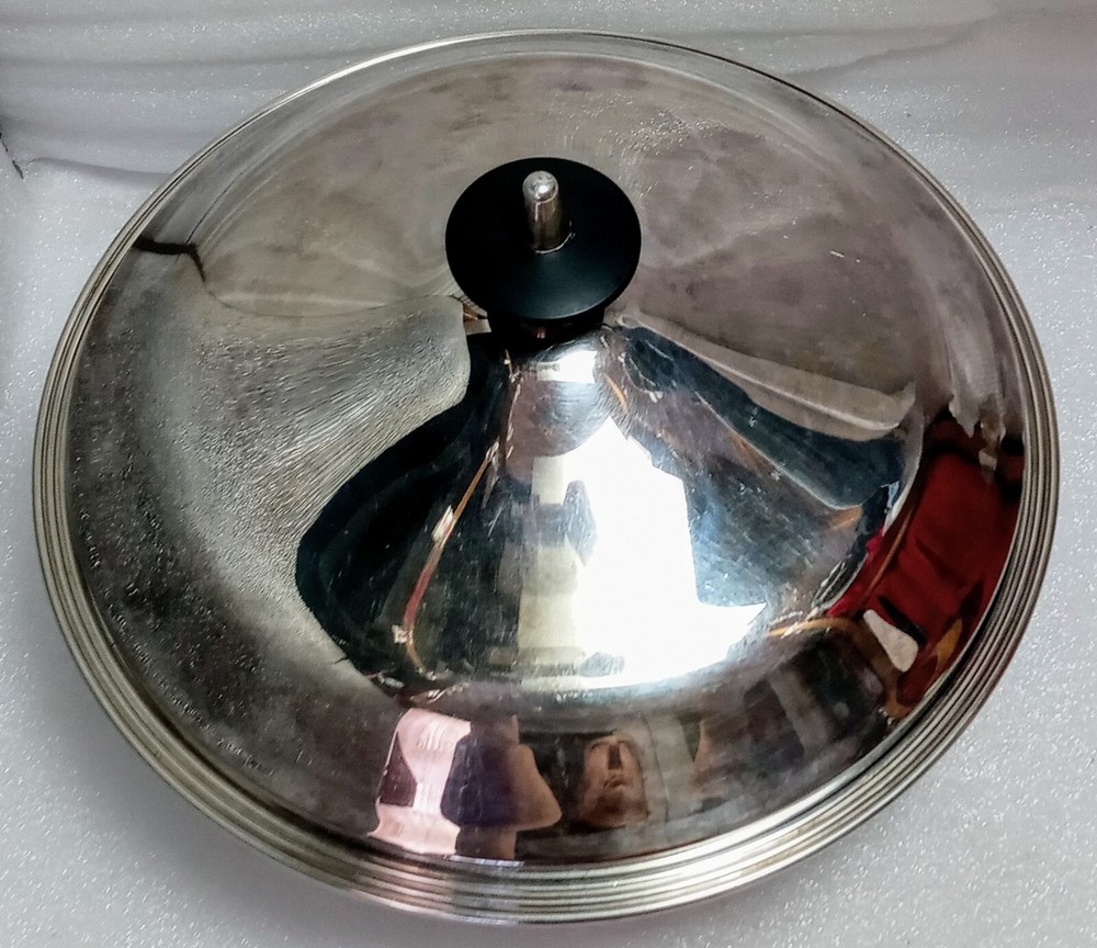 Vtg MCM F. B. Rogers Silver Plate Sputnik Atomic UFO Lidded Serving Dish 5844