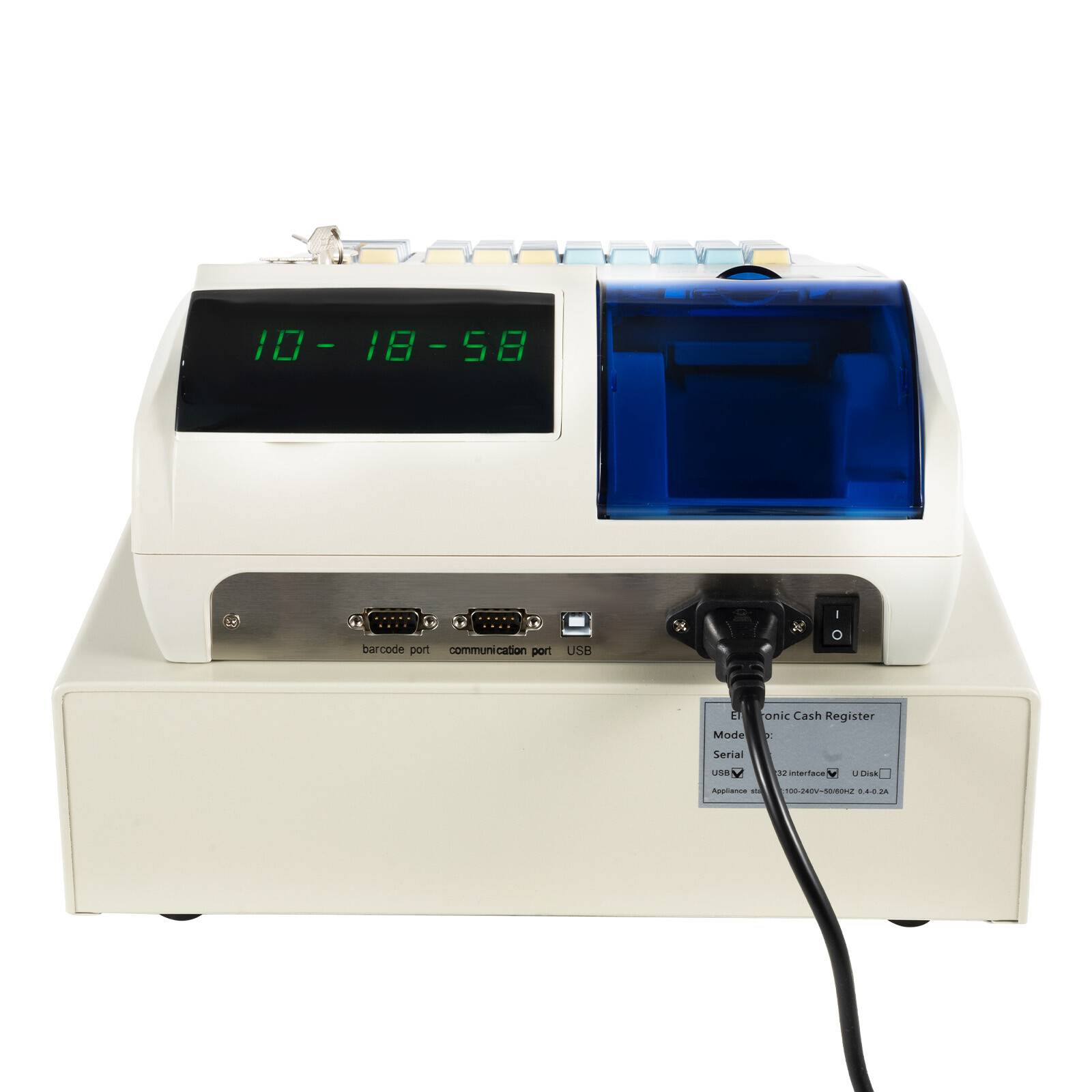 NEW Electronic Cash Register 48 Keys Cash Management System with Thermal Printer