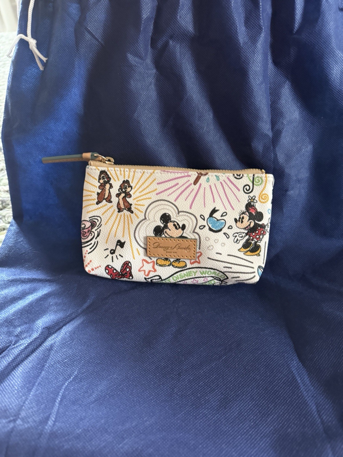 Disney Dooney & Bourke Sketch Coin Purse Cosmetic Case Bag Mickey