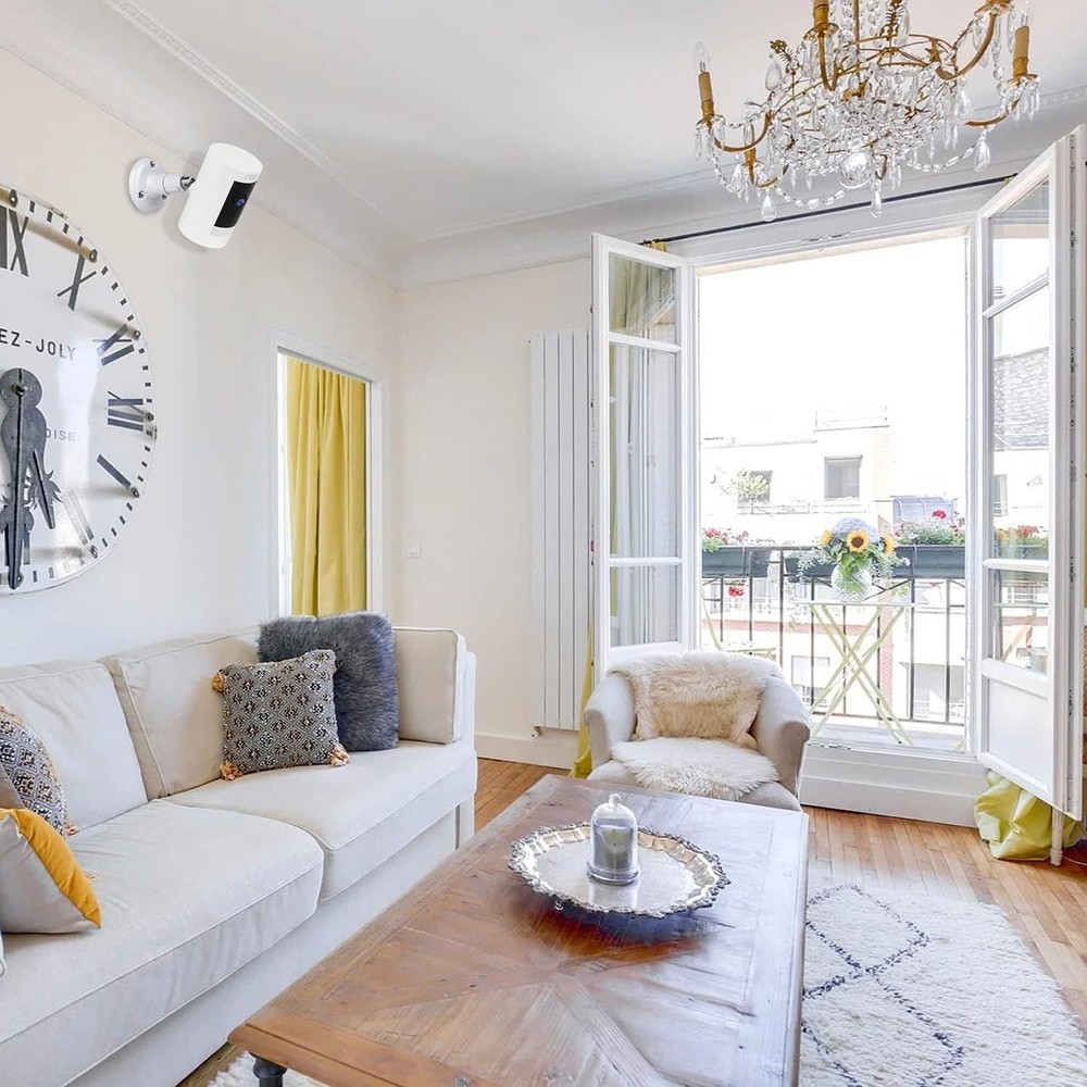 360° Adjustable Wall Mount for Cameras - Easy, Screwless Installation, 2-Pack