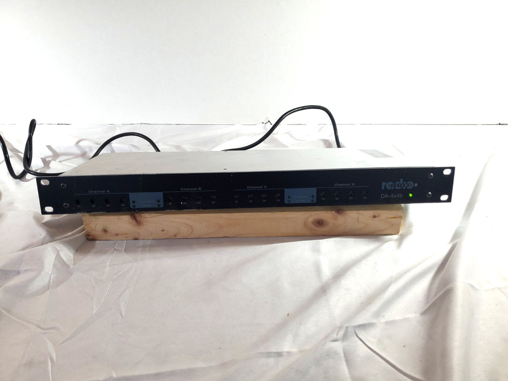 Radio Systems DA-4x4b 4x4 Balanced Audio Distribution Amplifier Rackmount Tested