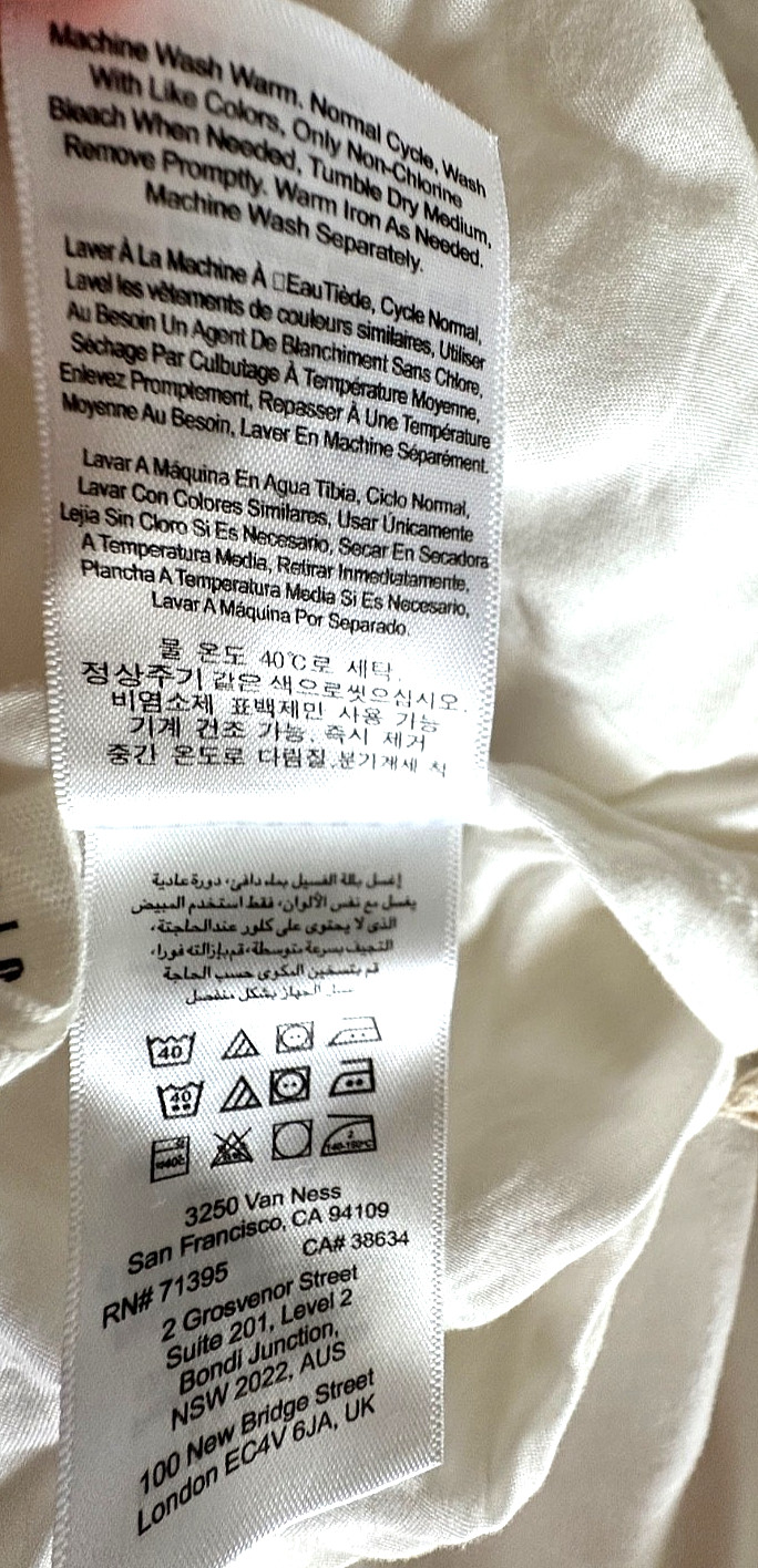 NWOT Pottery Barn Duvet Cover King Cal Off White Tencel Luxury Minimalist 108x92