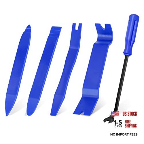Auto Trim Removal Tool Set, 5pcs Plastic Pry Tool Kit, Auto Trim Tool, Blue