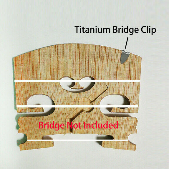 4x Violin Viola Titanium Metal Bridge Clip E String Protector 0.025g