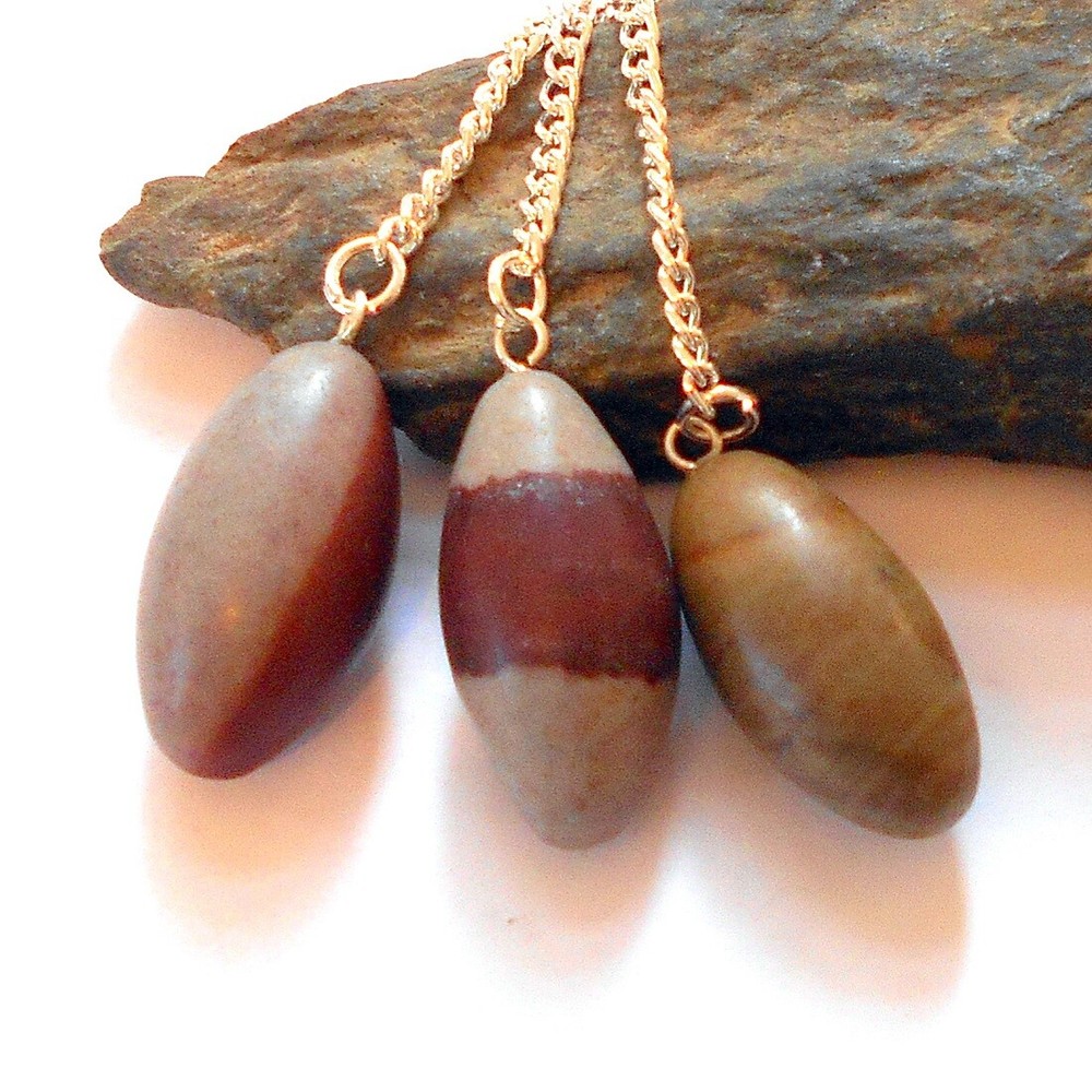Shiva Lingam Gemstone Pendulum for Divination and Dowsing
