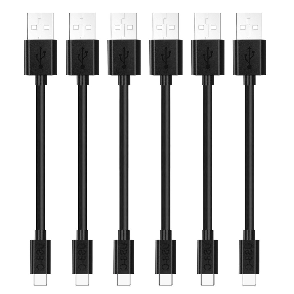 US Short 6inch USB Type-C 3.1 USB-C Fast Sync & Charging Cable Cord, Reversible