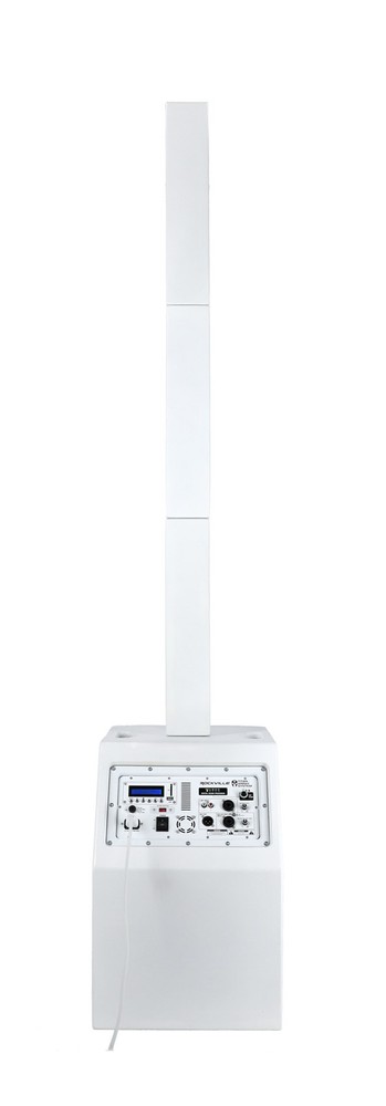 Rockville TITAN ARRAY SYSTEM WHITE Pro Powered Column Array Speaker Dual 10" Sub