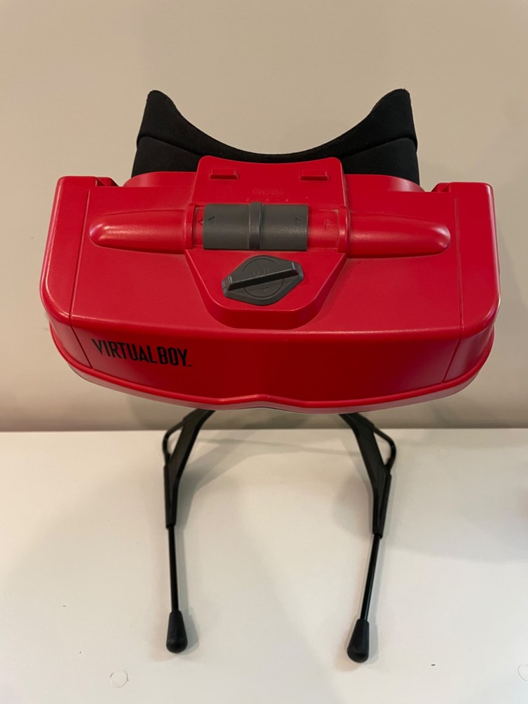 Nintendo Virtual Boy System (SOLDER FIXED), Blockbuster Case, Mario Tennis