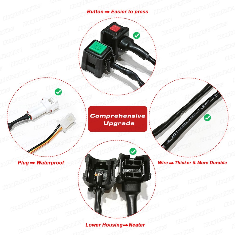 Universal Motorcycle Kill Stop Switch Stop OFF Button Waterproof