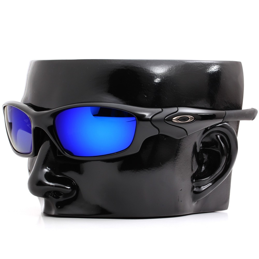 Polarized IKON Replacement Lens For Oakley Straight Jacket 2007 Deep Blue Mirror