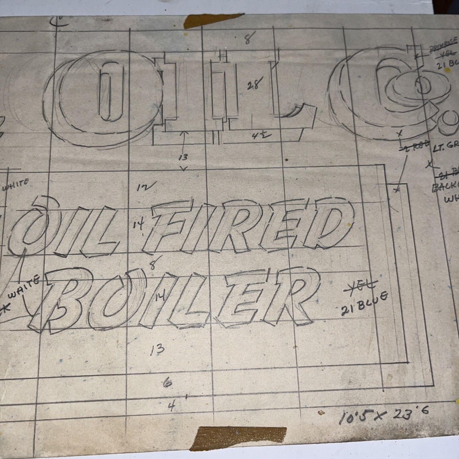 Vintage Billboard Advertising Sample: Cyr Oil General Electric GE Fired Boiler