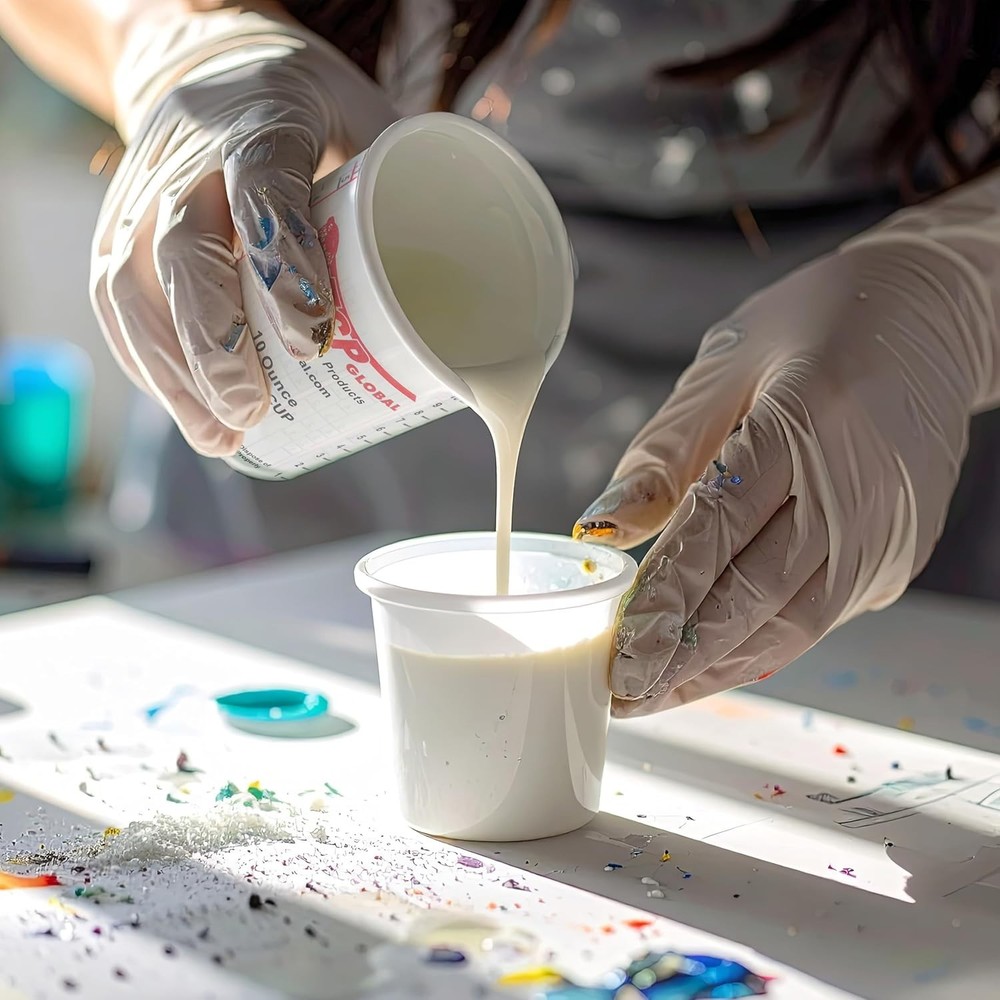 Paint Mixing Kit - 12 Cups, Lids, Sticks, Strainers