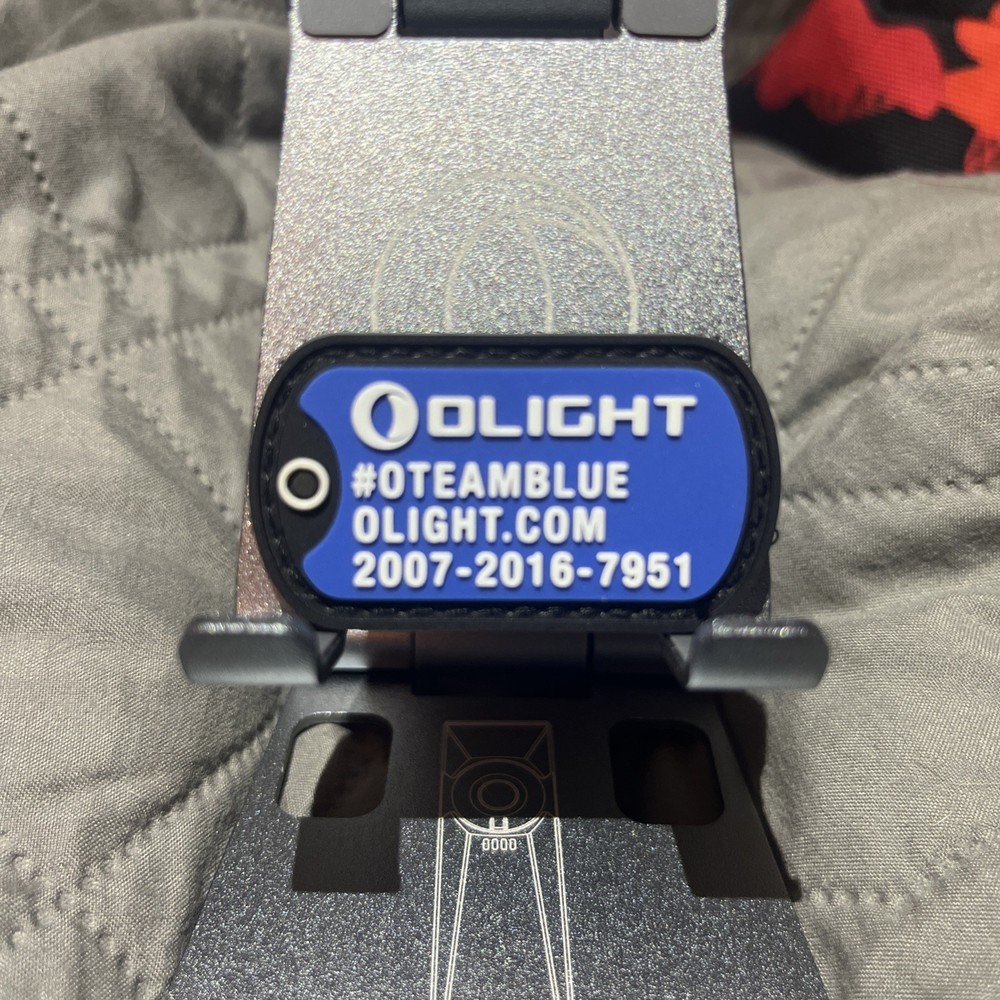 Olight OTeam Blue Patch Dog Tag Swag