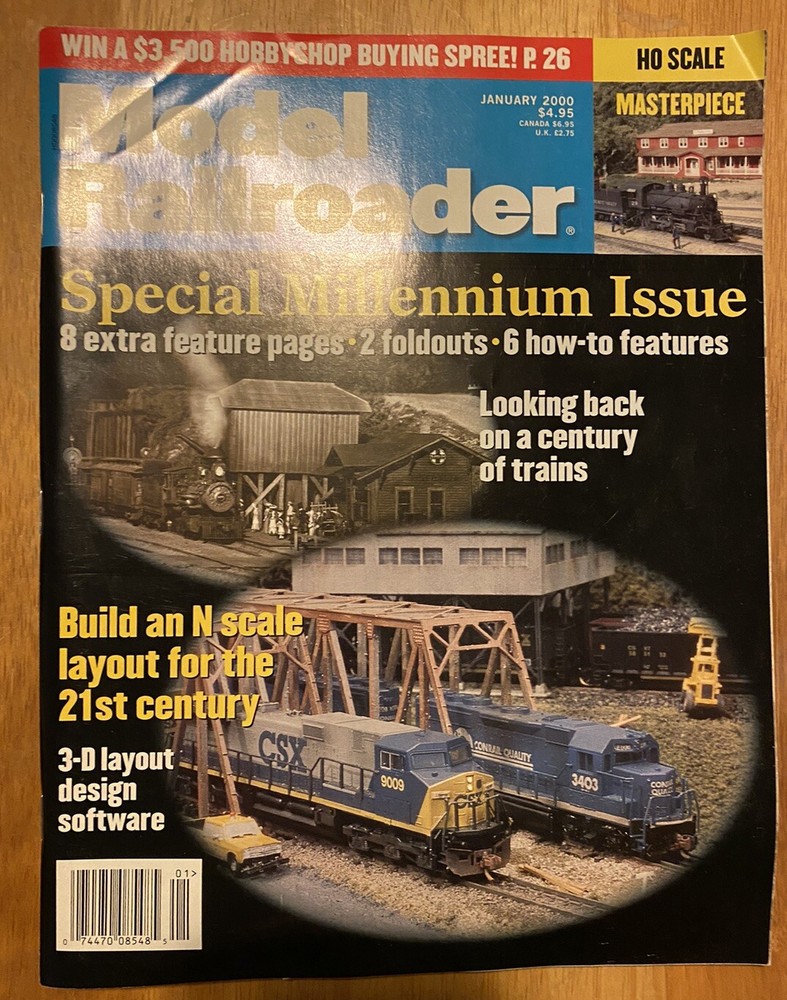 Model Railroader Magazine Trains Modeling January 2000