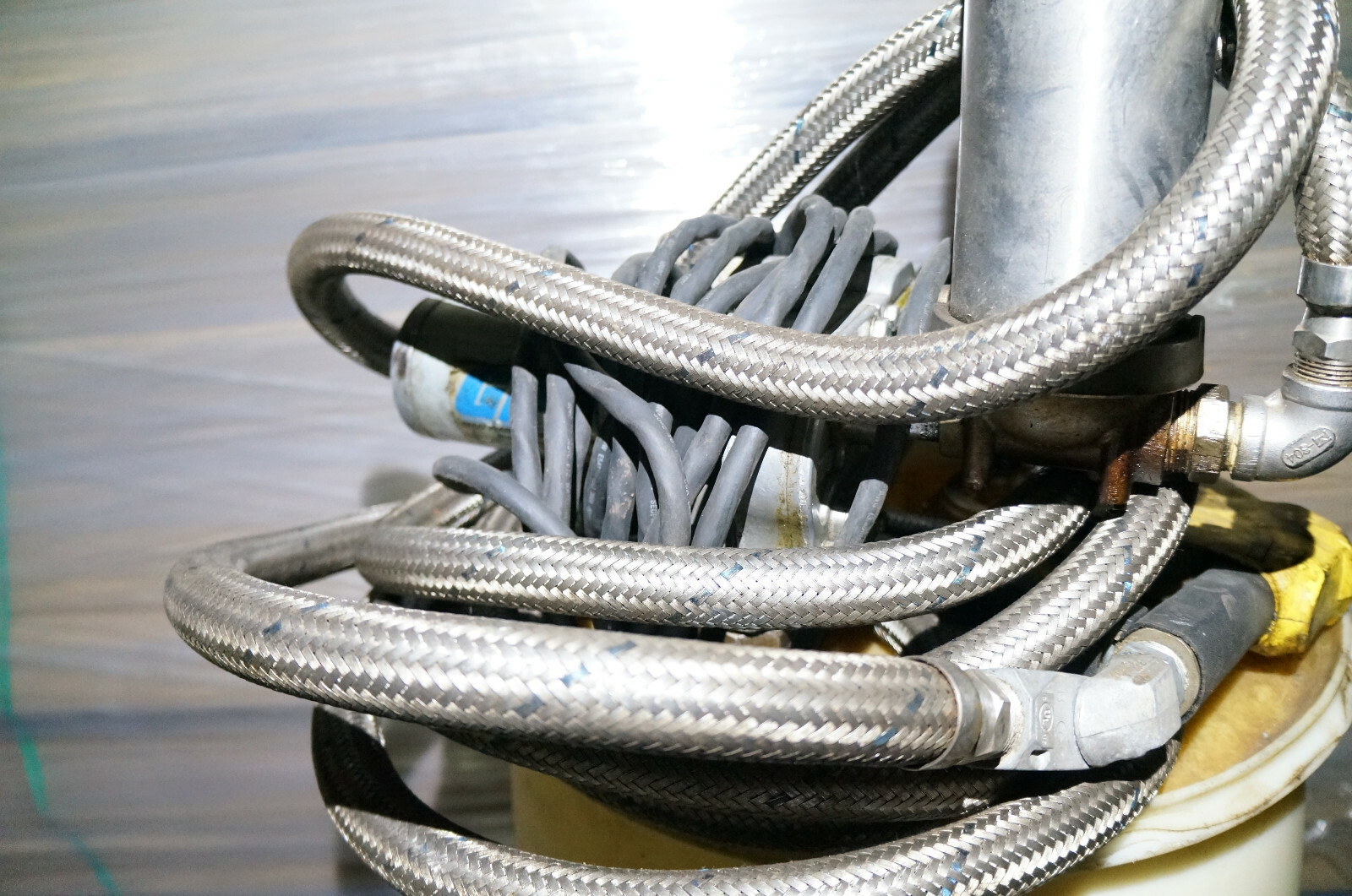 25FT Stainless Steel Flex Hose Diesel Biodiesel 120V Fuel Pump 3 Micron Filter