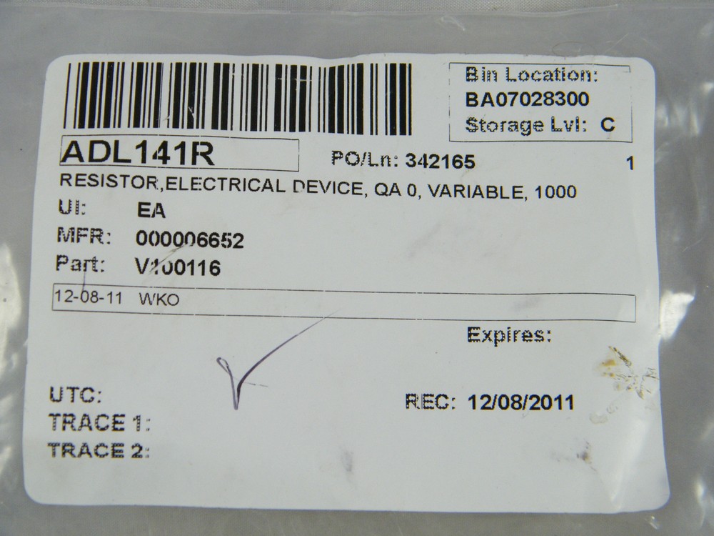 NEW ~ VOLTRONICS ~ 1K OHM POTENTIOMETER ~ MODEL # V100116 ~ ANGLE 315°