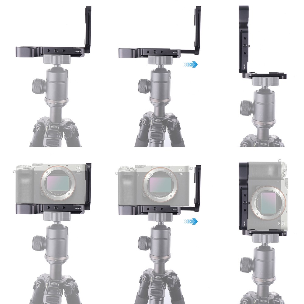 Extendable Vertical Quick Release Plate L Bracket Grip for Sony Alpha a7C