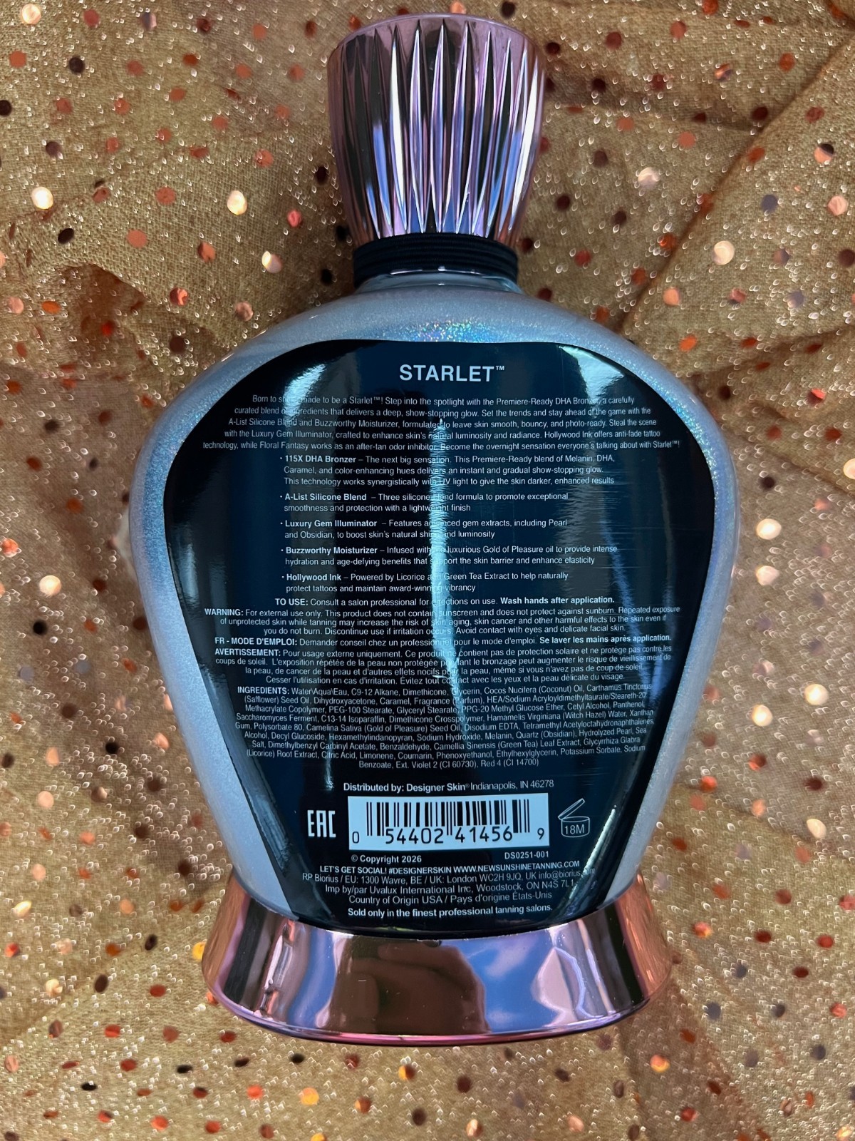 Designer Skin Starlet Bronzer Tanning Lotion NEW