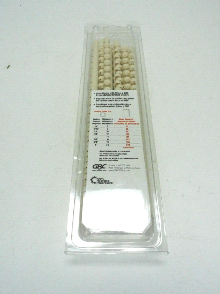 Ibico Plastic Binding Combs White - Pack of 25 Binding Combs