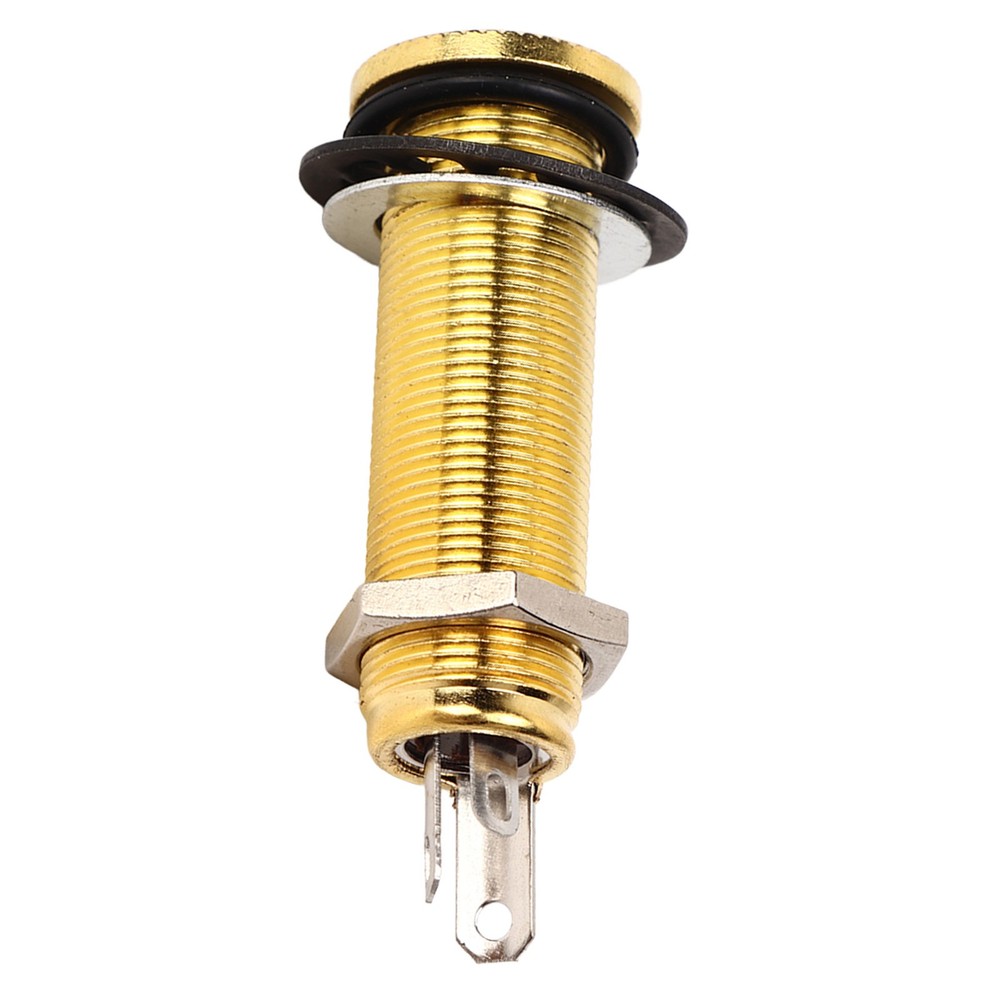 Guitar Threaded Jack Replacement Brass Straight Output Endpin