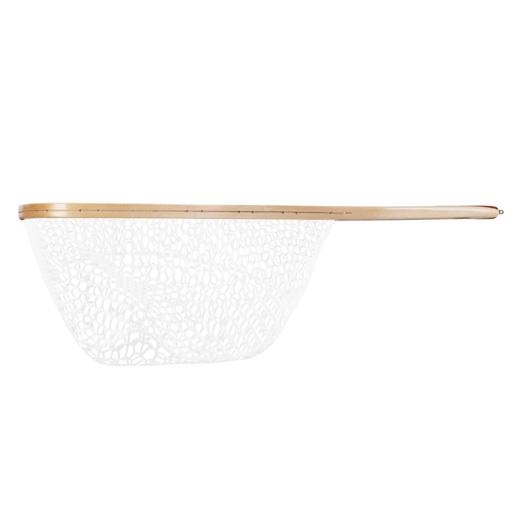 Fly Fishing Net Rubber Mesh Trout Landing Net Catch & Release Handmade Wood
