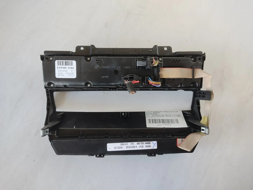 Original BMW E70 E71 Control Panel Automatic air conditioning base 9310445
