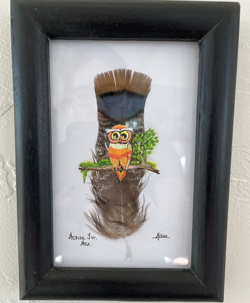 Minature Mixed Media Owl Wall Art
