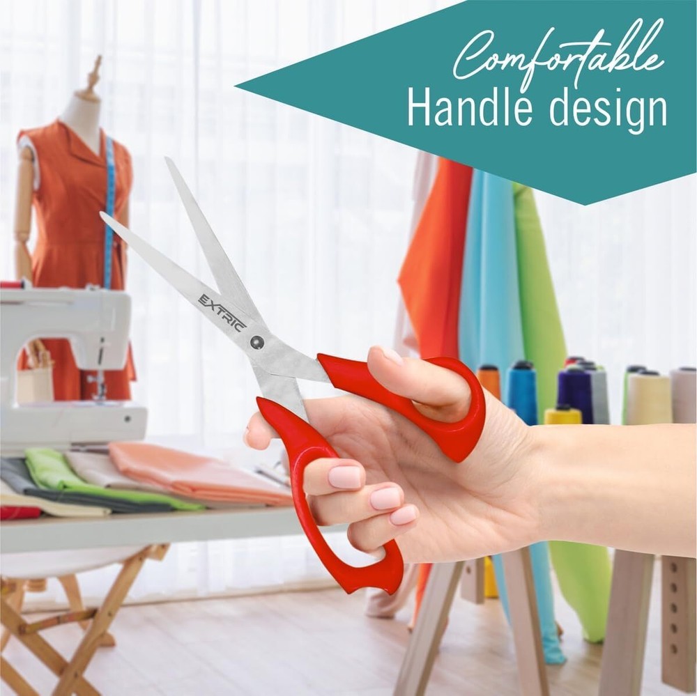 Scissors, 8" Scissors All Purpose, 4 Pack Heavy Duty, 4