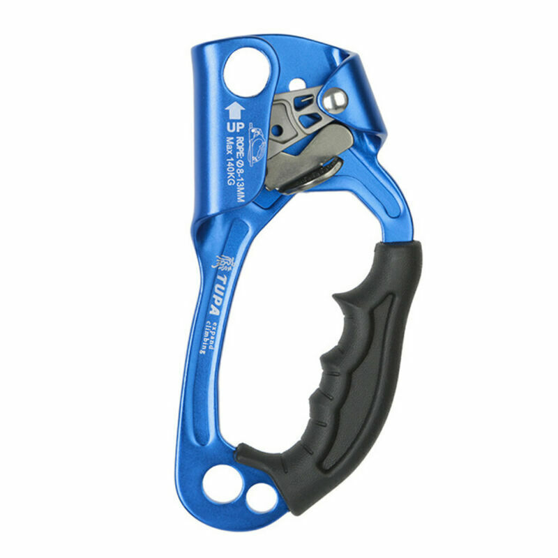 Hand Ascender Rock Climbing Tree Arborist Rappelling Gear Rope L/R 8~13mm 307lb