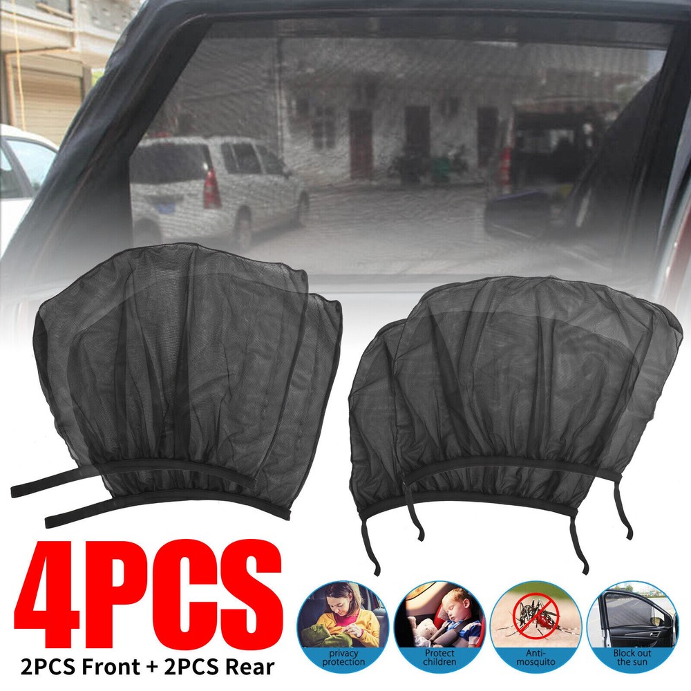 4× Universal Car Side Window Sun Shade Sunshade Cover Visor Mesh Screen Shield