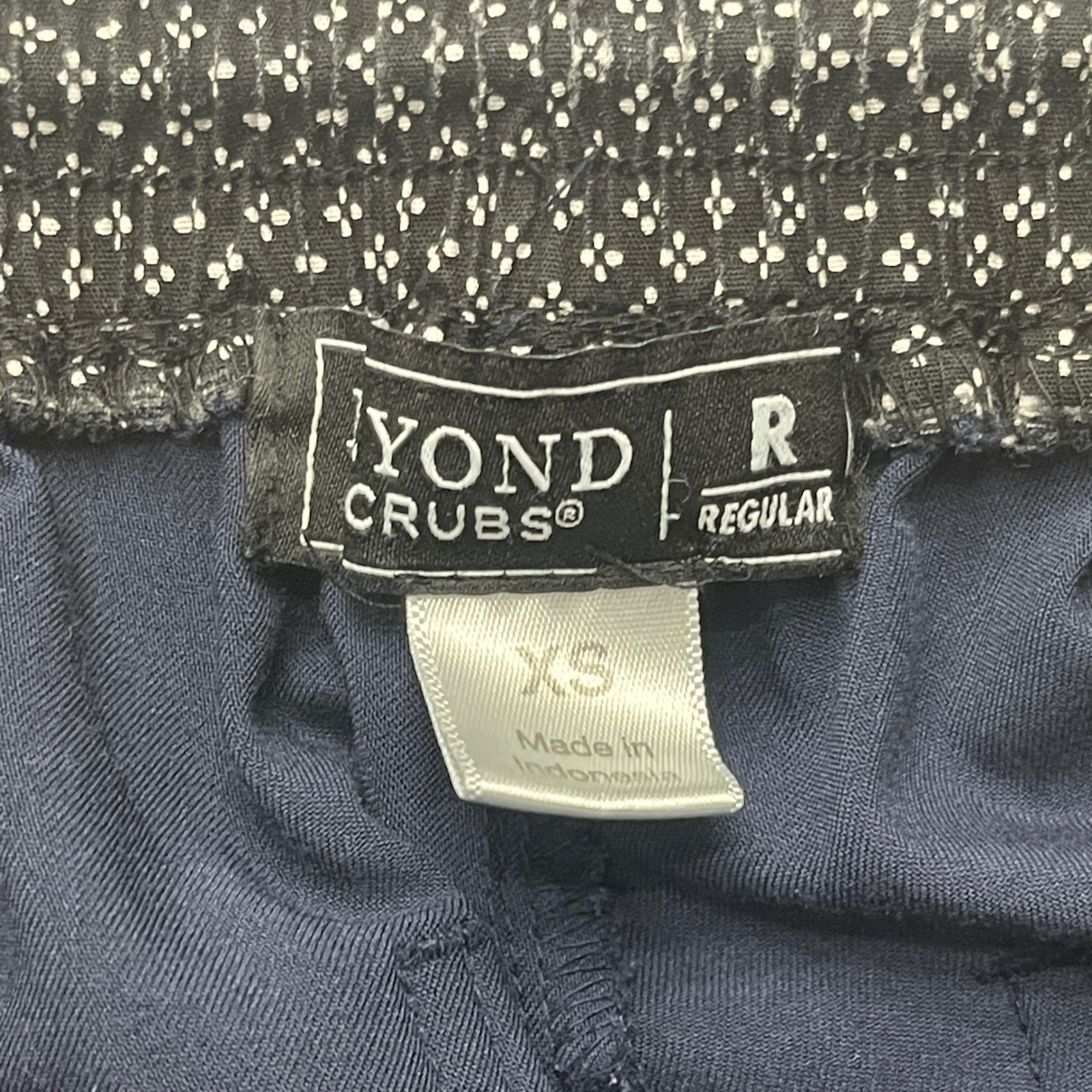 Beyond Scrubs Scrub Set Womens XS Navy Blue Jogger Pants V-Neck Top Uniform