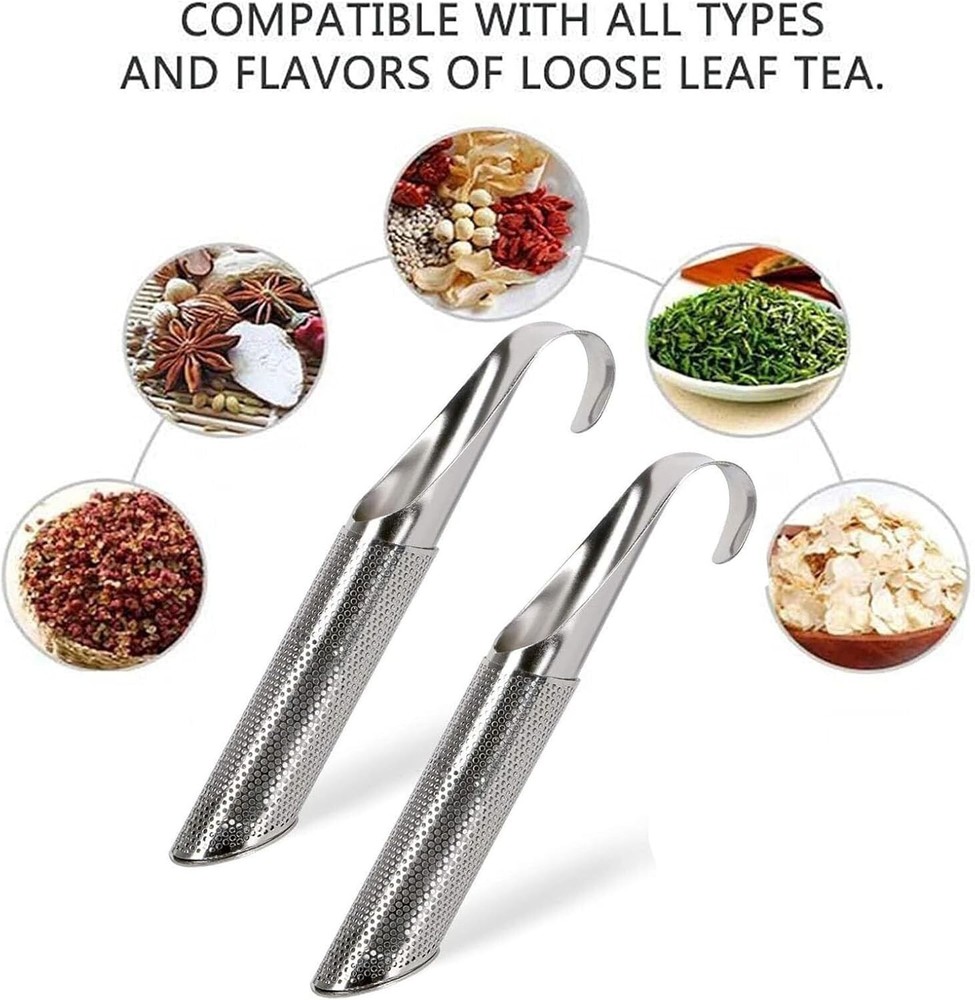 Stainless Steel Tea Diffuser & Strainers - 2PCS Long-handle Filters