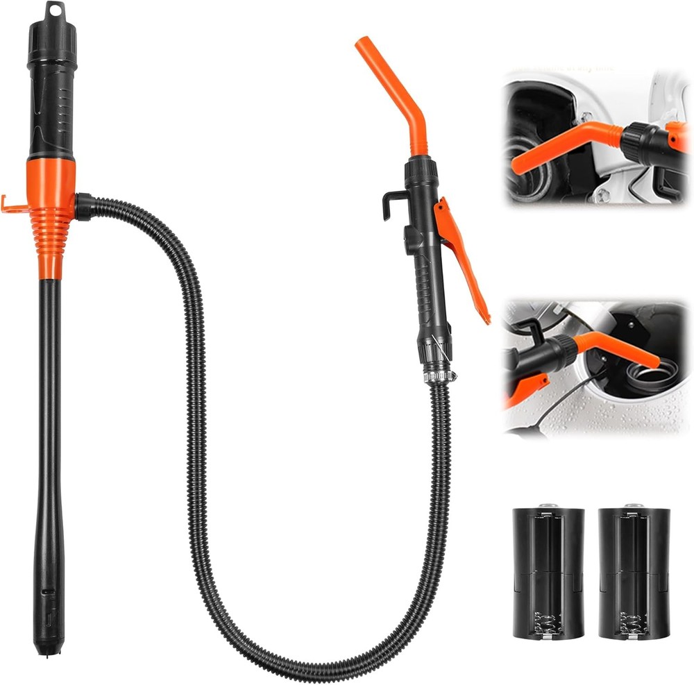 2.4 GPM Powered Battery Quick Liquid Fuel Transfer Pump with Flow Control Nozzle