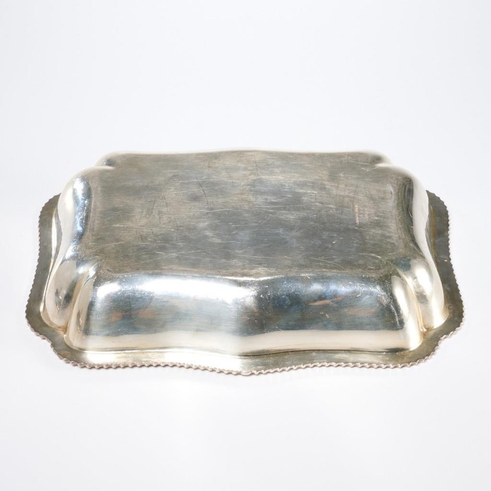 Harrison Brothers Howson Alpha HB&H Silver Soldered Rectangular Lidded Dish 11"l