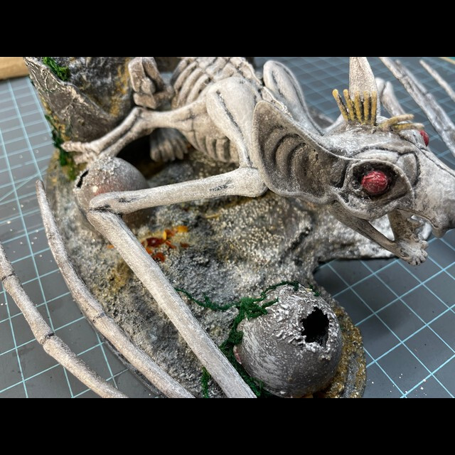 Handpainted Dragon Bone Diorama with Removable Base