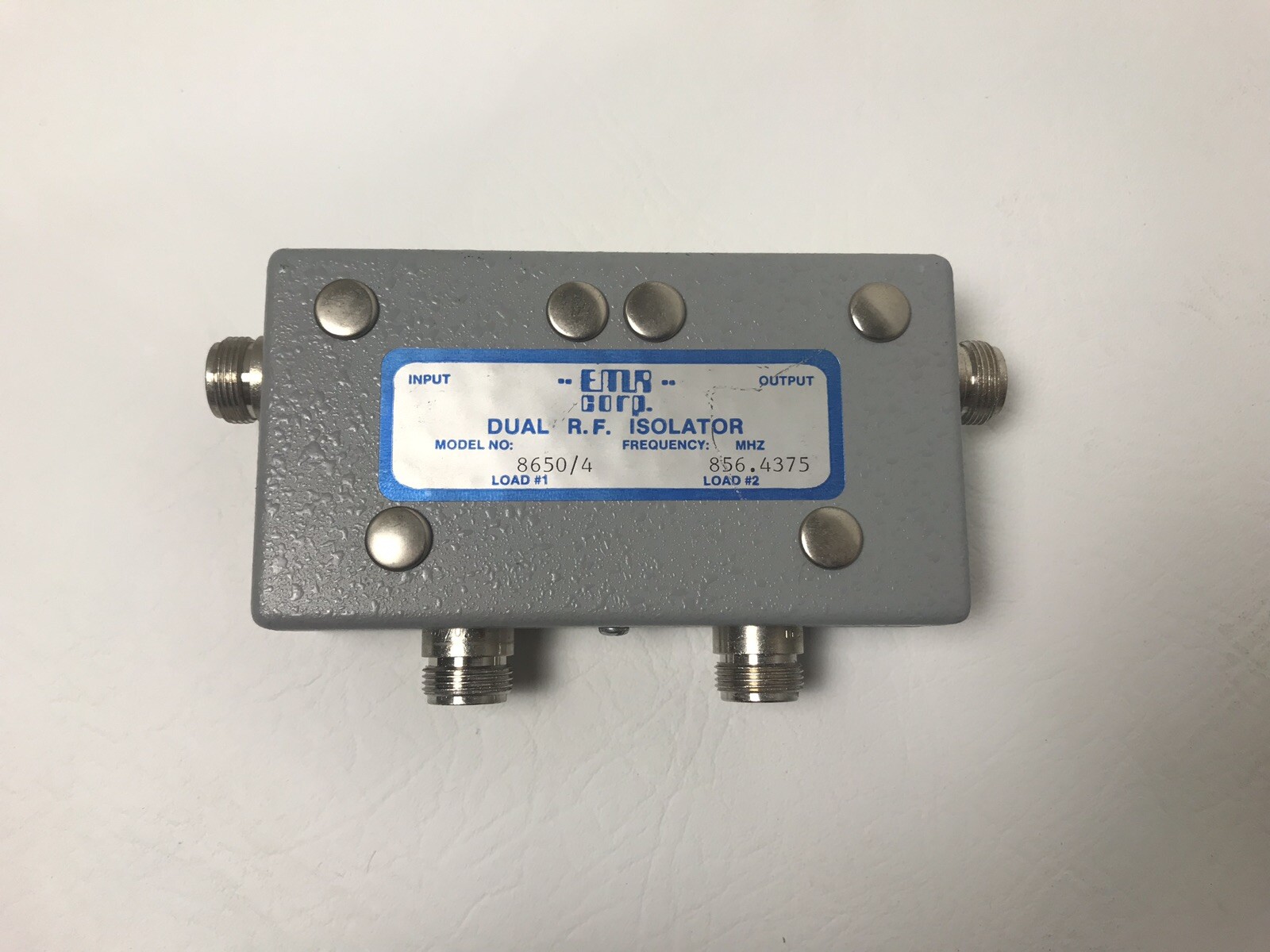 EMR Corp 8650/4 Dual R.F. Isolator ~FREE US SHIPPING~