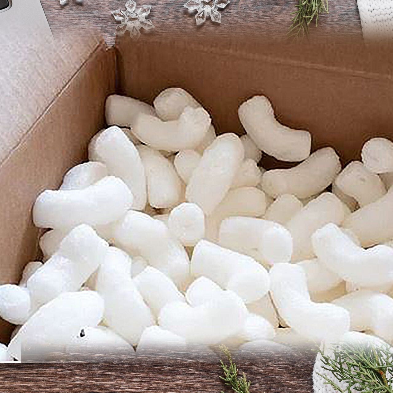 Yens Biodegradable Packing Peanuts for Moving, Packaging-60gallon 8 cu ft