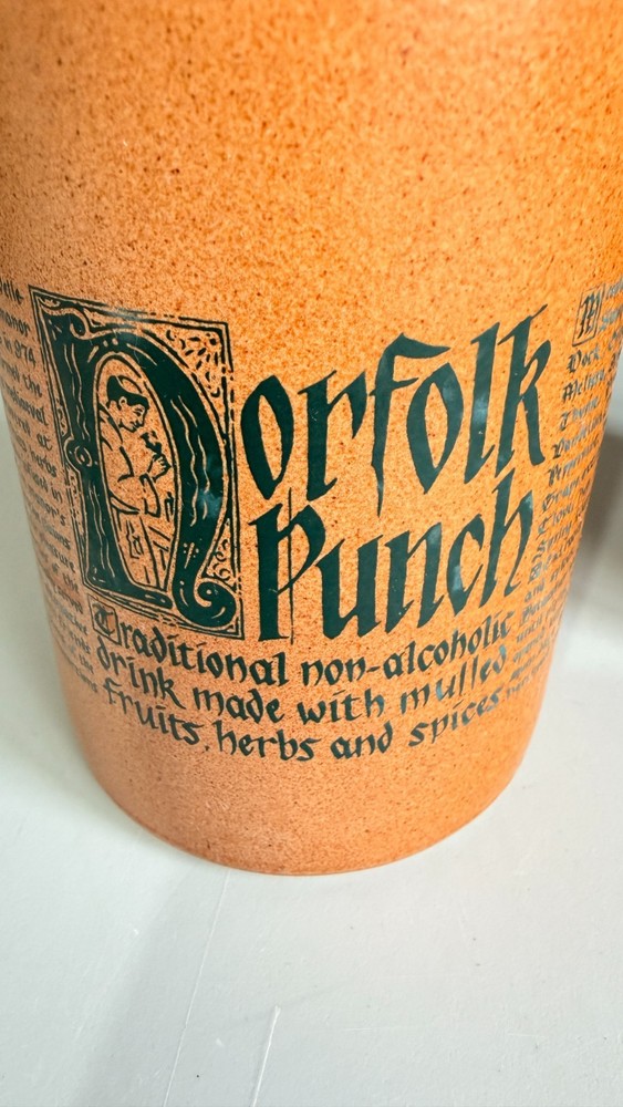 Norfolk Punch stoneware bottles x2