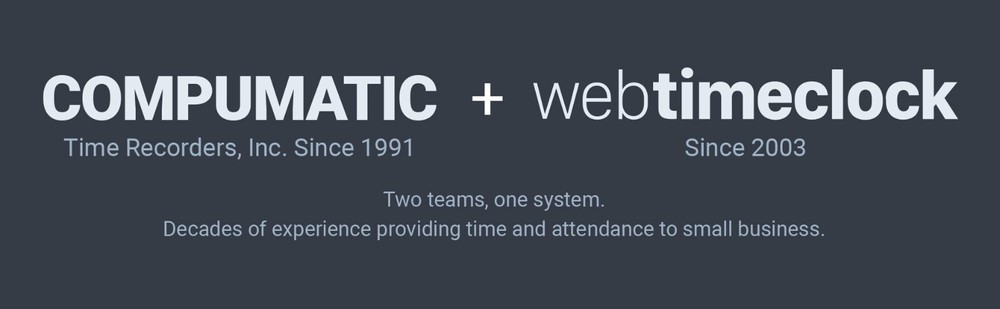 Compumatic Biometric Fingerprint Time Clock, Ethernet WiFi Web Cloud Real-Time