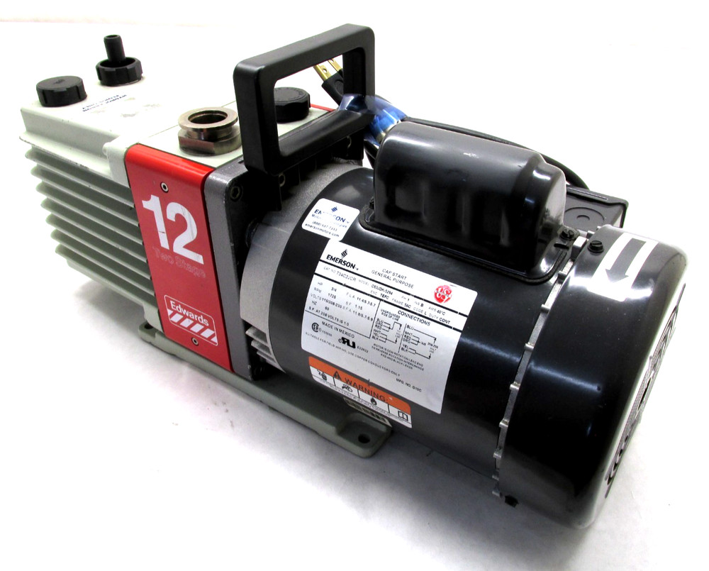 AS-IS! EDWARDS 2-STAGE ROTARY VANE VACUUM PUMP - #E2M-12