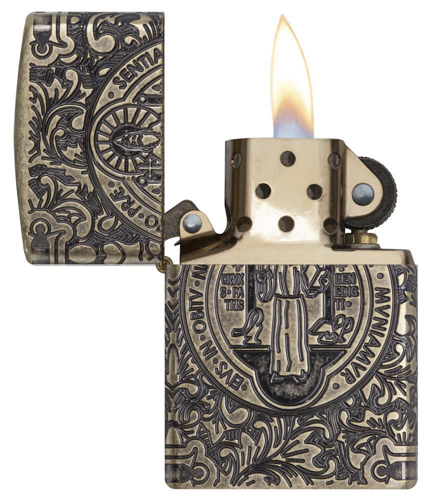 Zippo Windproof Armor St. Benedict Lighter, Constantine, 29719 New In Box