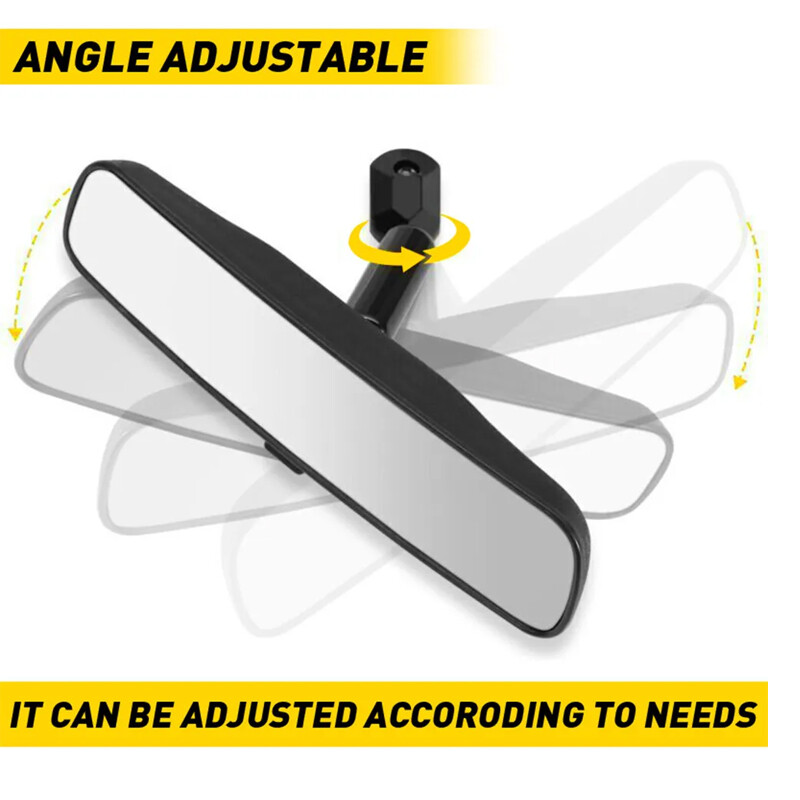 Universal Inner Inside Interior 10 Inch Rearview Rear View Mirror w/Adhesive Kit