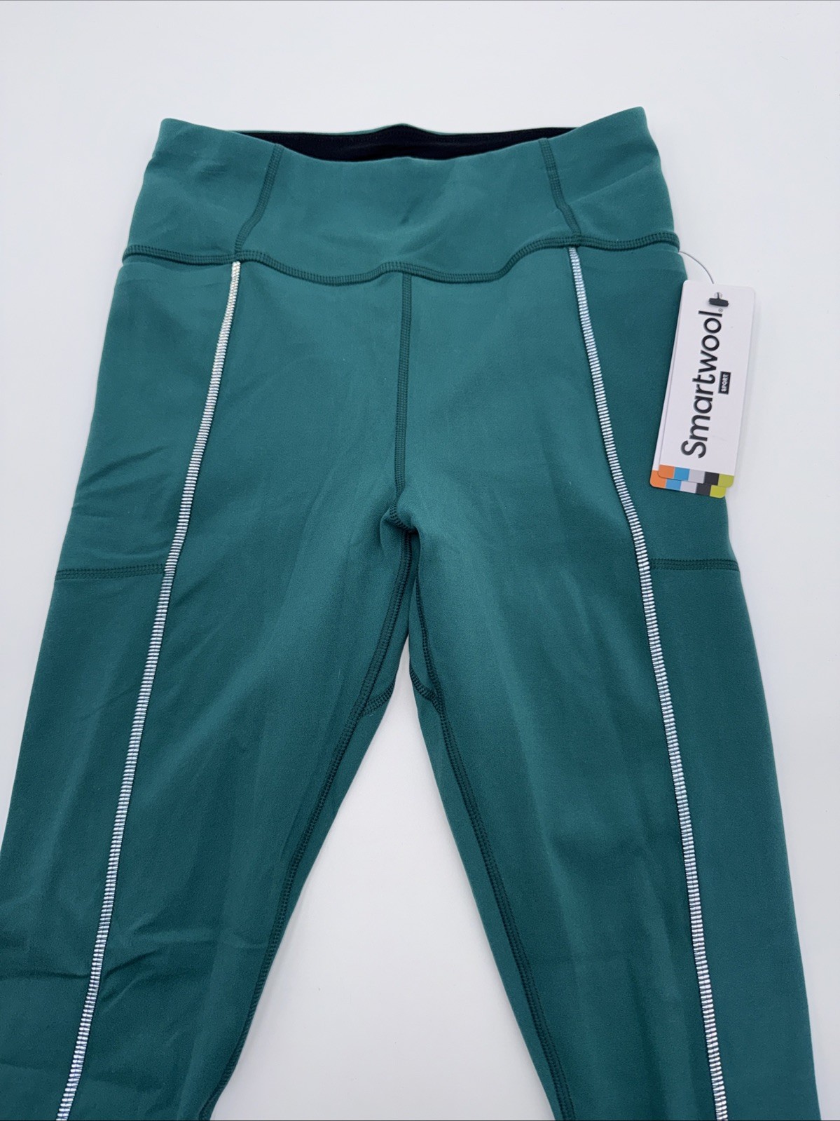 $120 Smartwool Women’s Run Leggings Pants - Emerald Green- Small - New Tags